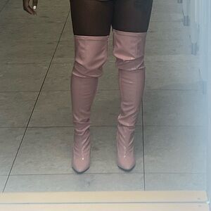 Pink Over-the-Knee Women's Boots